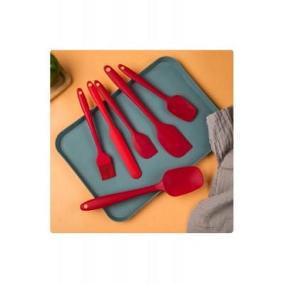 Isıya Dayanıklı Yanmaz Yapışmaz Silikon Spatula Seti 6 Parça